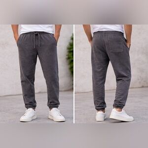 TALENTLESS Washed Charcoal Drawstring Joggers. BB8